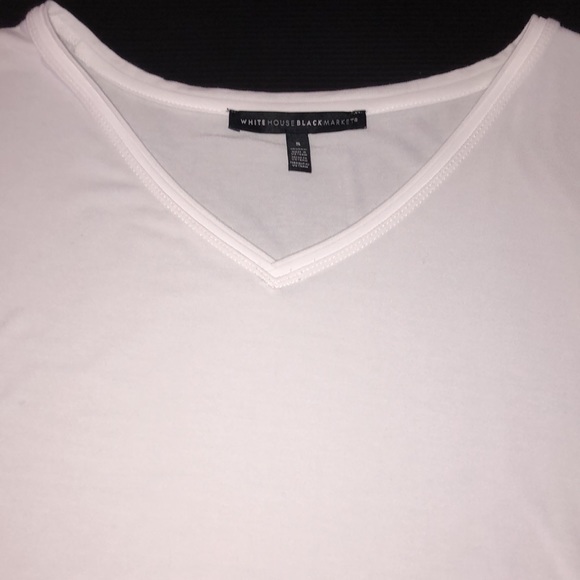 WHBM short sleeve V-neck Tee White SZ Small - Picture 4 of 8
